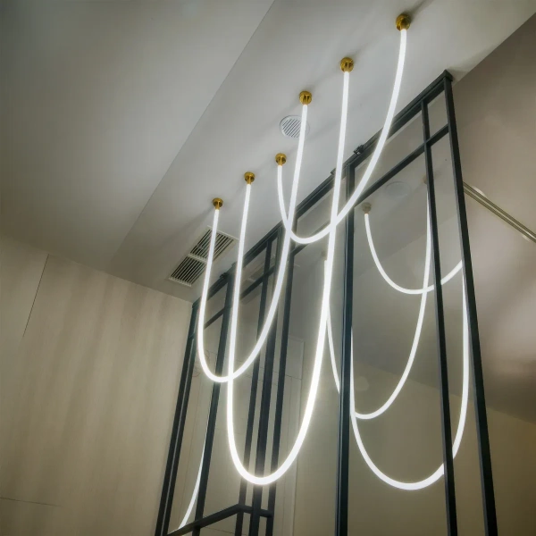 Lampa wisząca Rope Light 4 m biało-złota LED 50W CCT