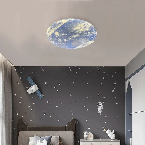 Plafon Tierra planeta niebiesko-biały LED 4000K