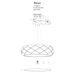 Lampa wisząca Reus różowozłota 3xE27
