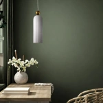 Lampa wisząca Piega 1 złota z białym kloszem 1xE14