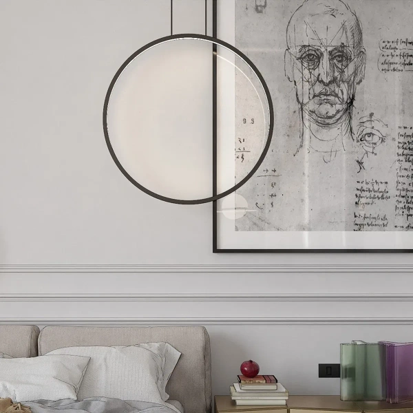 Lampa wisząca Mirror S czarna LED 35W 3000K IP44