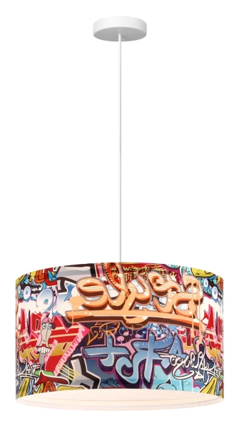 Lampa wisząca Graffiti wielokolorowa 1xE27