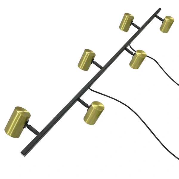 Lampa wisząca Snow 6 115 cm czarno-złota 6xGU10
