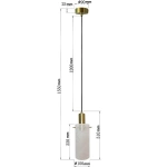 Lampa wisząca Tirana 1 biało-złota 1xE27