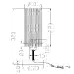Lampa stołowa Tirana czarno-złota 1xE27
