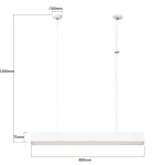 Lampa wisząca Mira M biała LED 32W CCT