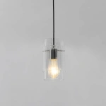 Lampa wisząca Savona 1 transparentno-czarna 1xE27