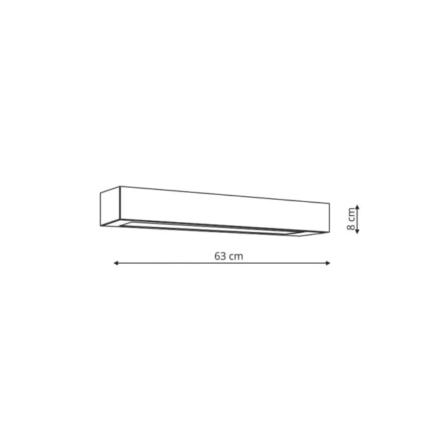 Kinkiet Ibros 63 cm biały LED 9W 4000K IP44
