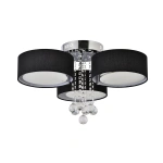 Plafon Gambela czarno-srebrny 3xE27 + LED
