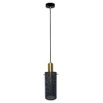 Lampa wisząca Tirana 1 czarno-złota 1xE27