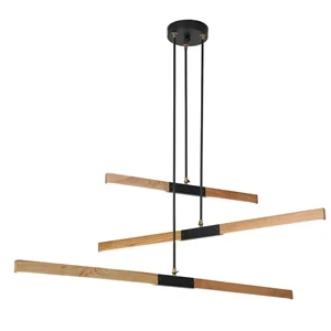 Lampa wisząca Lugano 3 brązowo-czarna LED 3000K