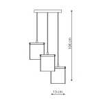 Lampa wisząca Cantos 3 chromowana LED 4000K