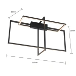 Lampa sufitowa Frame czarna LED 3000K