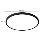 Plafon California 60 cm czarny LED 50W CCT
