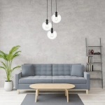 Lampa wisząca Puerto 3 czarna z transparentnymi kloszami 3xE27
