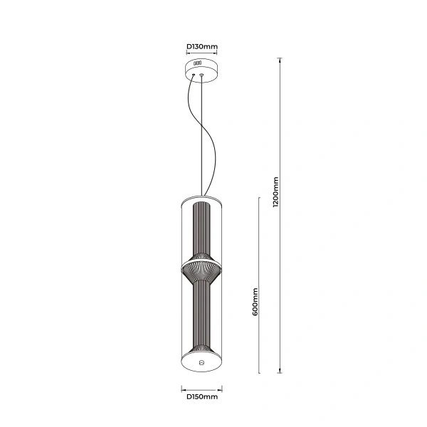 Lampa wisząca Aeris 2 transparentna LED 25W CCT