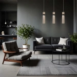 Lampa wisząca Ambiente grafitowa LED 6W CCT