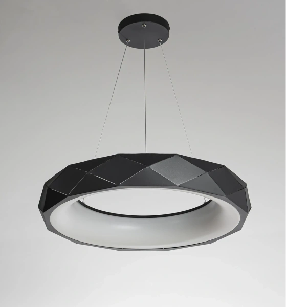 Lampa wisząca Reus czarna LED 4000K