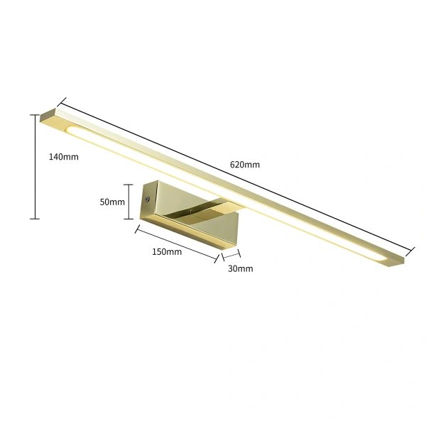 Kinkiet Isla 62 cm złoty LED CCT IP44