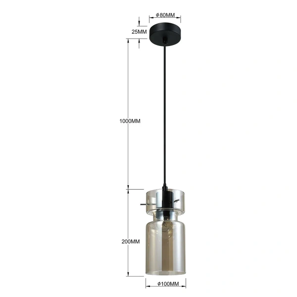 Lampa wisząca Nivio dymiona 1xE27