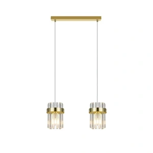 Lampa wisząca Vetro listwa złota 2xE14