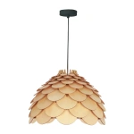 Lampa wisząca Burgo duża drewniana 1xE27