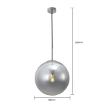 Lampa wisząca Palla duża chromowana 1xE27