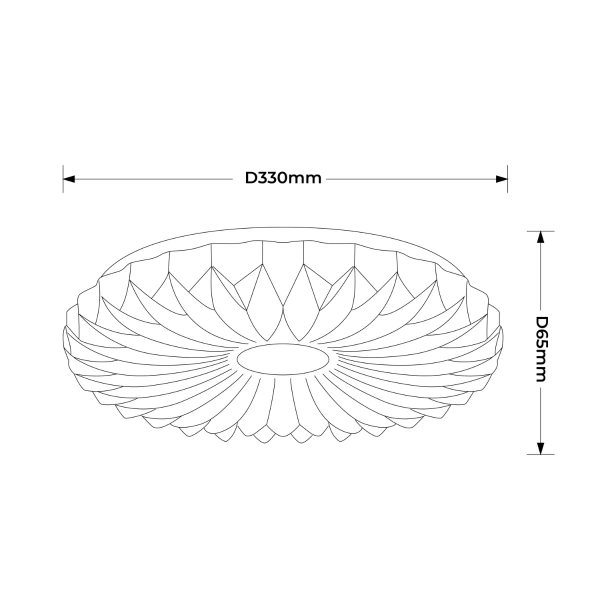 Plafon Zivora 33 cm biały LED 18W 4000K
