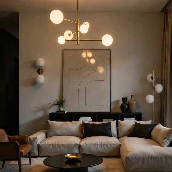 Lampa wisząca Dorado 6 złota 6xG9