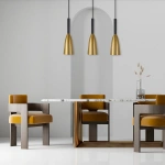 Lampa wisząca Solin 3 listwa 50 cm złota 3xE27