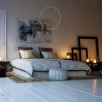 Lampa wisząca Mirror L złota LED 47W CCT IP44