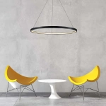Lampa wisząca Ring 40 cm czarna LED 22W CCT