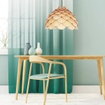 Lampa wisząca Burgo mała drewniana 1xE27
