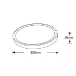 Plafon Vegas 30 cm biały LED 4000K IP54
