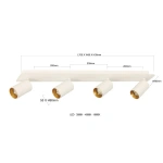 Plafon Parma 70 cm biały 4xGU10 + LED 20W CCT
