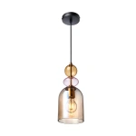 Lampa wisząca Tropea M bursztynowa 1xE27