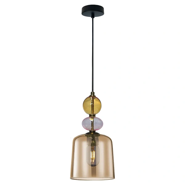 Lampa wisząca Tropea S bursztynowa 1xE27