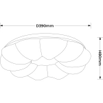 Plafon Ariva 40 cm biało-złoty LED 23W 4000K