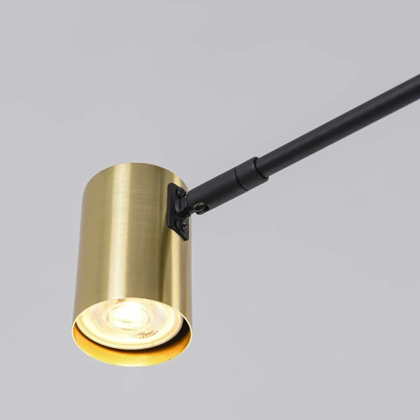 Lampa wisząca Snow 6 80 cm czarno-złota 6xGU10