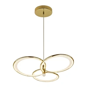 Lampa wisząca Azina 3 złota LED CCT