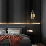 Lampa wisząca Miele dymno-złota 1xE27