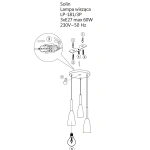 Lampa wisząca Solin 3 talerz śr. 30 cm czarna 3xE27