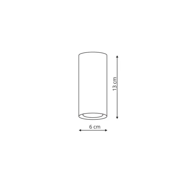 Tuba natynkowa Manacor 13 cm biało-złota 1xGU10