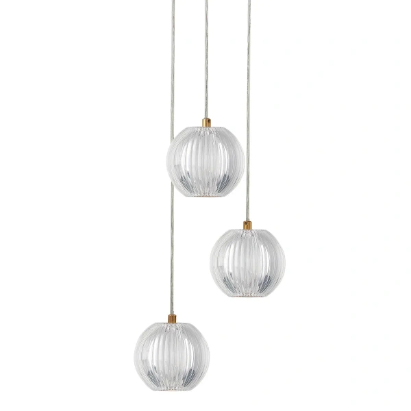 Lampa wisząca Brillant 3 złota LED CCT