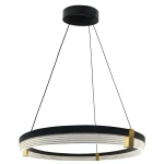 Lampa wisząca Plum Triangle 60 cm czarno-transparentna LED 32W CCT
