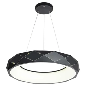 Lampa wisząca Reus czarna LED 4000K