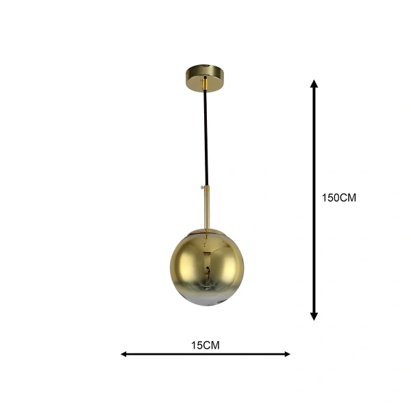Lampa wisząca Palla mała złota 1xE14