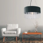 Lampa wisząca Madryt czarna 1xE27