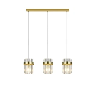 Lampa wisząca Vetro listwa złota 3xE14