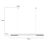 Lampa wisząca Cali L biała LED 47W CCT smart